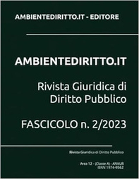 Ambientediritto.it. Rivista giuridica di Diritto Pubblico - Vol. 2 - Librerie.coop
