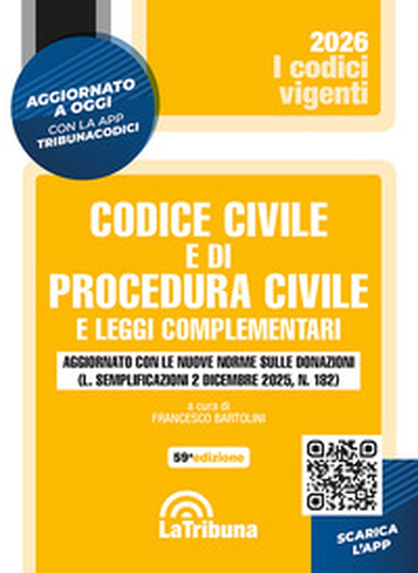 Codice civile e di procedura civile e leggi complementari - Librerie.coop