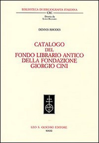 Catalogo del fondo librario antico della Fondazione Giorgio Cini - Librerie.coop