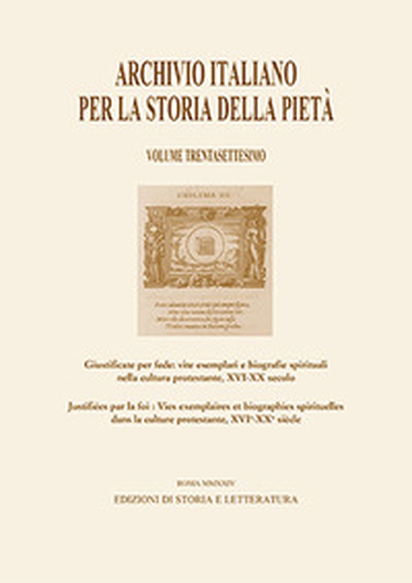Archivio italiano per la storia della pietà - Vol. 37 - Librerie.coop Archivio italiano per la storia della pietà - Vol. 37 - Librerie.coop