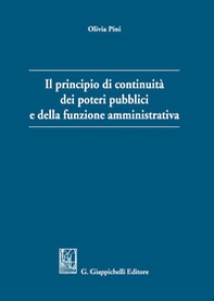 Il principio di continuità dei poteri pubblici e della funzione amministrativa - Librerie.coop