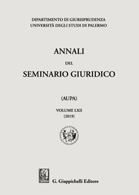 Annali del seminario giuridico dell'università di Palermo - Librerie.coop