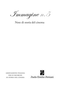 Immagine. Note di storia del cinema - Vol. 5 - Librerie.coop
