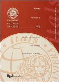 Itals. Didattica e linguistica dell'italiano come lingua straniera (2003) - Vol. 1 - Librerie.coop