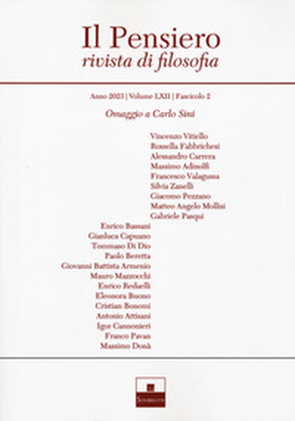 Il pensiero. Rivista di filosofia - Vol. 62\2 - Librerie.coop Il pensiero. Rivista di filosofia - Vol. 62\2 - Librerie.coop