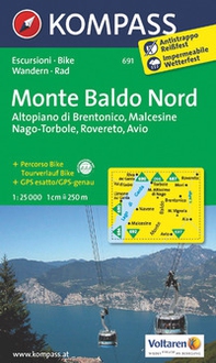 Carta escursionistica n. 691. Monte Baldo Nord, Altopiano di Brentonico, Malcesine, Nago-Torbole, Rovereto, Avio 1:25.000 - Librerie.coop