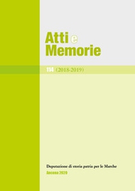 Atti e memorie della Deputazione di storia patria per le Marche (2018-2019) - Librerie.coop