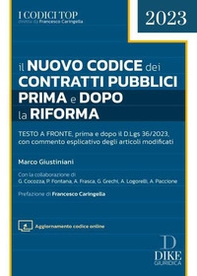 Il nuovo codice dei contratti pubblici prima e dopo la riforma - Librerie.coop