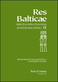 Res Balticae. Miscellanea italiana di studi baltistici - Librerie.coop