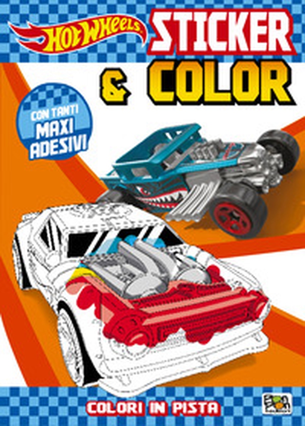 Colori in pista. Hot Wheels. Sticker & color - Librerie.coop Colori in pista. Hot Wheels. Sticker & color - Librerie.coop