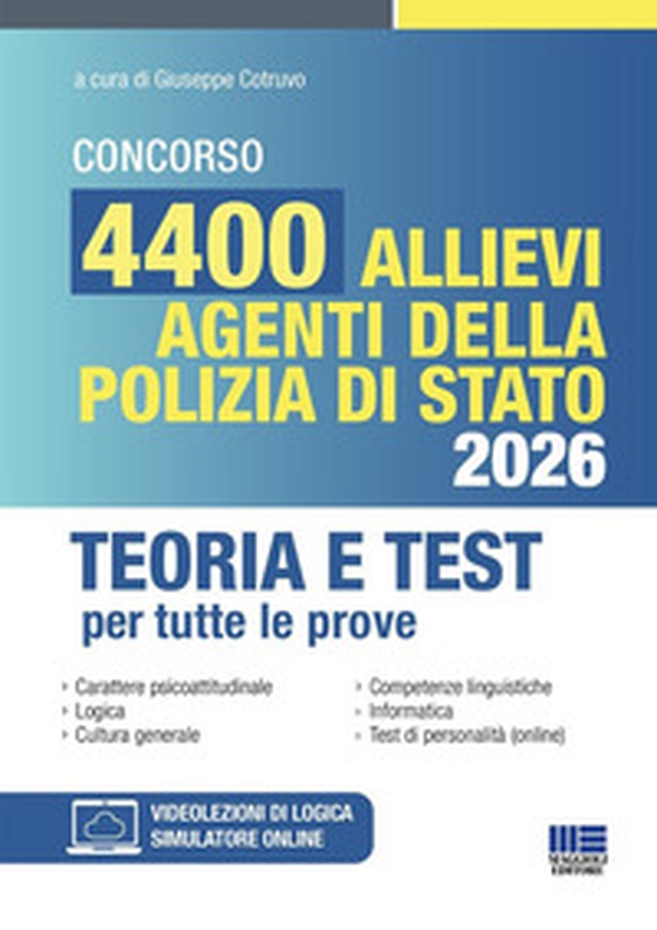 Concorso 4400 allievi agenti della Polizia di stato 2026. Teoria e test per tutte le prove - Librerie.coop