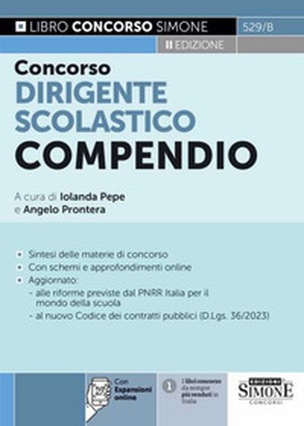 Concorso dirigente scolastico. Compendio - Librerie.coop Concorso dirigente scolastico. Compendio - Librerie.coop