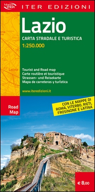 Lazio. Carta stradale e turistica 1:250.000 - Librerie.coop