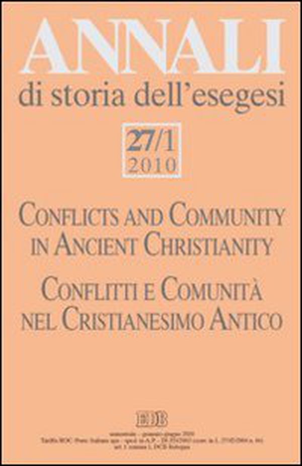 Annali di storia dell'esegesi - Vol. 27\1 - Librerie.coop Annali di storia dell'esegesi - Vol. 27\1 - Librerie.coop
