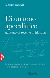 Di un tono apocalittico adottato di recente in filosofia - Librerie.coop