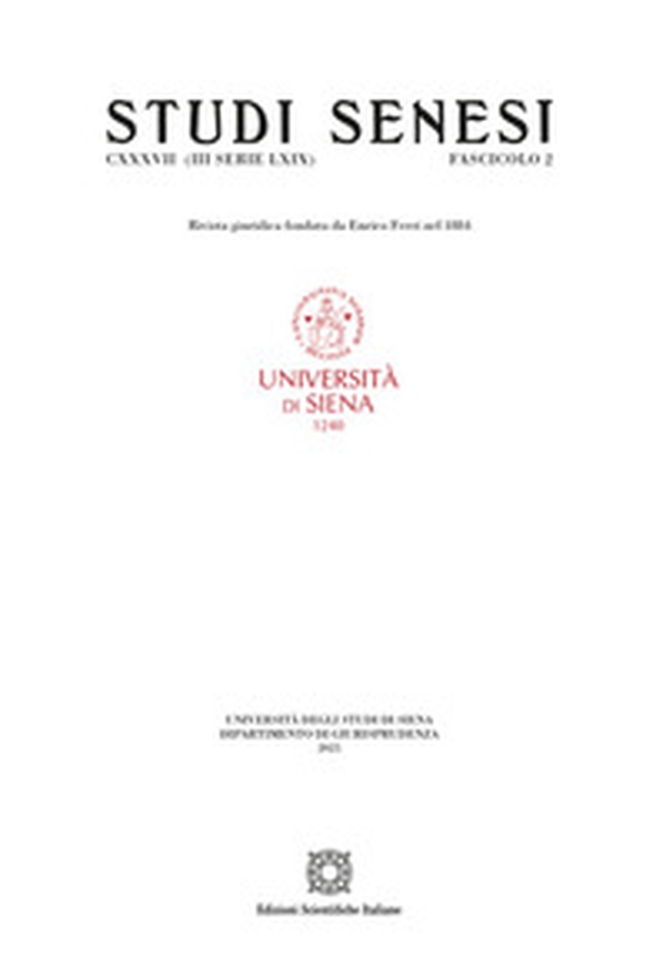 Studi senesi. Rivista giuridica - Vol. 2 - Librerie.coop