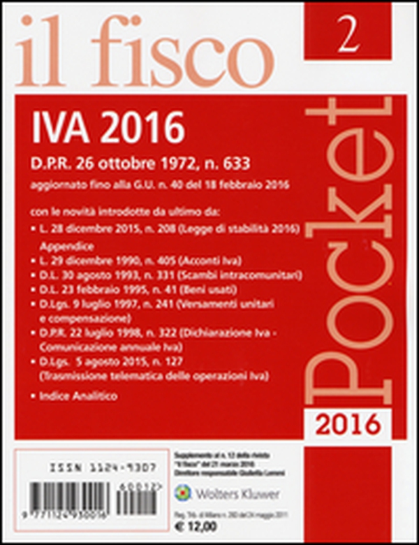 IVA 2016 - Librerie.coop IVA 2016 - Librerie.coop