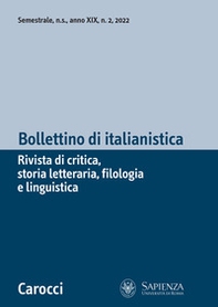 Bollettino di italianistica. Rivista di critica, storia letteraria, filologia e linguistica - Vol. 2 - Librerie.coop