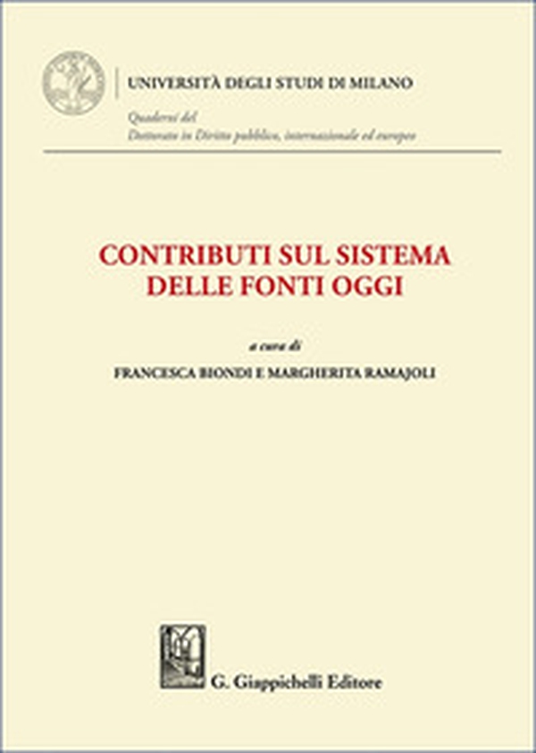 Contributi sul sistema delle fonti oggi - Librerie.coop