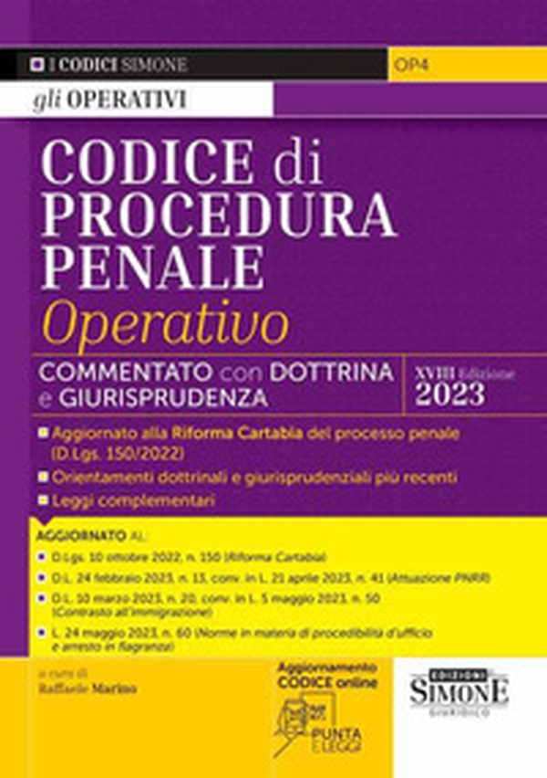 Codice di procedura penale operativo. Annotato con dottrina e giurisprudenza - Librerie.coop Codice di procedura penale operativo. Annotato con dottrina e giurisprudenza - Librerie.coop
