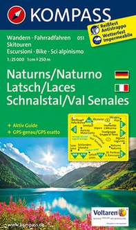 Carta escursionistica n. 051. Naturno, Laces, Val Senales-Naturns, Latsch, Schnalstal 1:25.000 - Librerie.coop