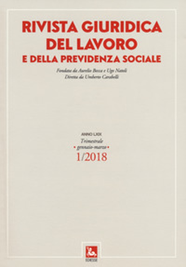 Rivista giuridica del lavoro e della previdenza sociale - Vol. 1 - Librerie.coop Rivista giuridica del lavoro e della previdenza sociale - Vol. 1 - Librerie.coop