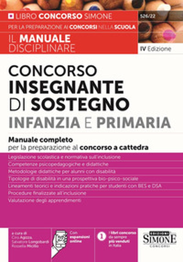 Concorso insegnante di sostegno Infanzia e Primaria. Manuale completo per la preparazione al concorso a cattedra - Librerie.coop Concorso insegnante di sostegno Infanzia e Primaria. Manuale completo per la preparazione al concorso a cattedra - Librerie.coop