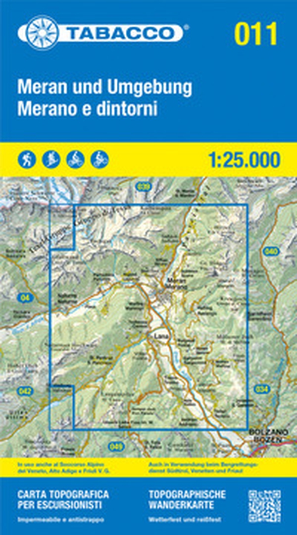 Meran und Umgebung-Merano e dintorni. Carta topografica in scala 1:25.000, antistrappo, impermeabile, fotodegradabile - Librerie.coop Meran und Umgebung-Merano e dintorni. Carta topografica in scala 1:25.000, antistrappo, impermeabile, fotodegradabile - Librerie.coop