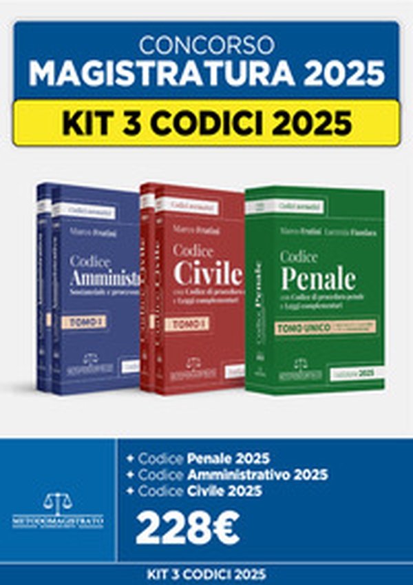 Kit 3 codici 2025: Civile-Penale-Amministrativo - Librerie.coop Kit 3 codici 2025: Civile-Penale-Amministrativo - Librerie.coop