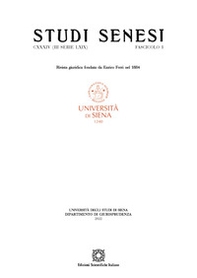 Studi senesi. Rivista giuridica - Vol. 1 - Librerie.coop