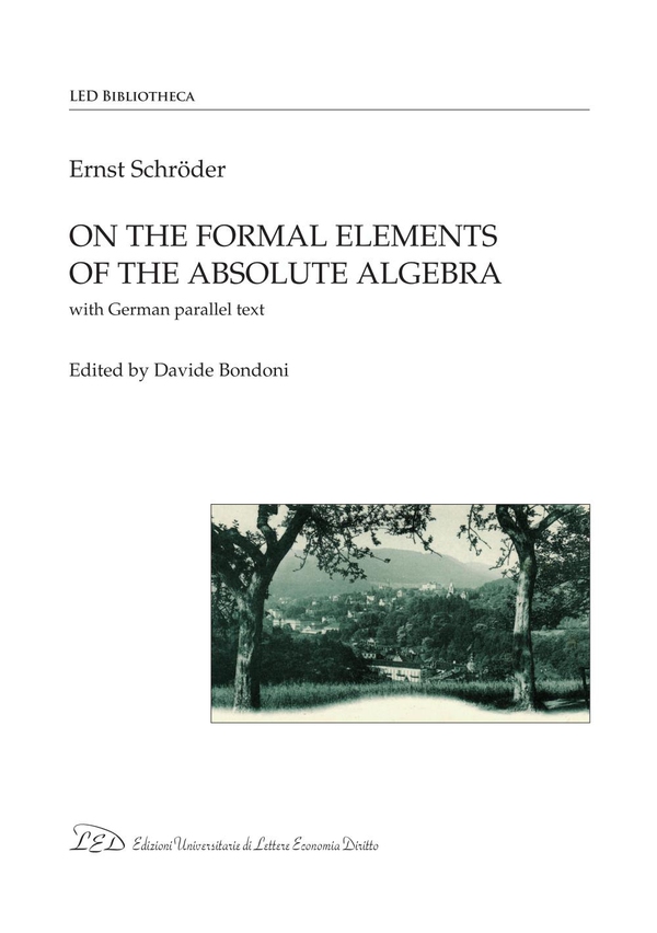 On the Formal Elements of the Absolute Algebra - Librerie.coop On the Formal Elements of the Absolute Algebra - Librerie.coop
