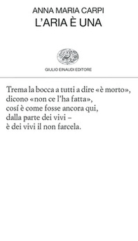 L'aria è una - Librerie.coop