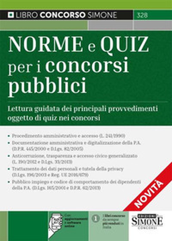 Norme e quiz per i concorsi pubblici. Lettura guidata dei principali provvedimenti oggetto di quiz nei concorsi - Librerie.coop Norme e quiz per i concorsi pubblici. Lettura guidata dei principali provvedimenti oggetto di quiz nei concorsi - Librerie.coop