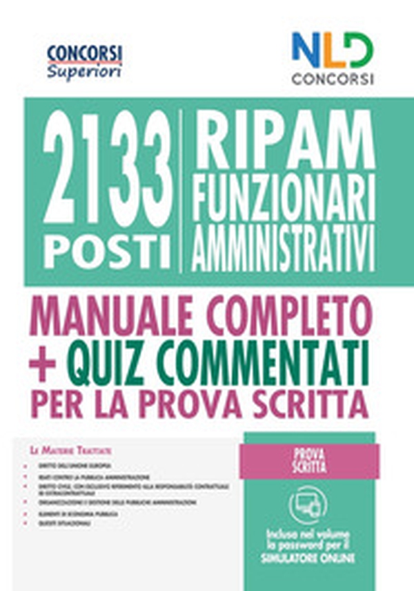 Concorso 2133 funzionari amministrativi RIPAM: Manuale + quiz per la prova preselettiva - Librerie.coop Concorso 2133 funzionari amministrativi RIPAM: Manuale + quiz per la prova preselettiva - Librerie.coop