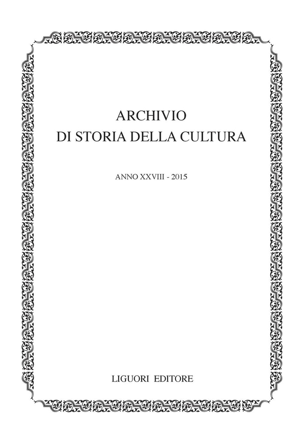 Archivio di storia della cultura - Librerie.coop Archivio di storia della cultura - Librerie.coop