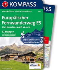 Guida escursionistica n. 5962. Europäischer fernwanderweg E5 von Konstanz nach Verona. Con carta - Librerie.coop