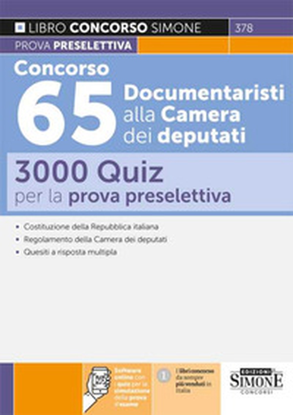 Concorso 65 documentaristi alla Camera dei deputati. 3000 quiz per la preselettiva - Librerie.coop