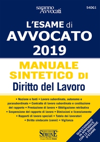 L'esame di Avvocato 2019 - Manuale sintetico di Diritto del Lavoro - Librerie.coop