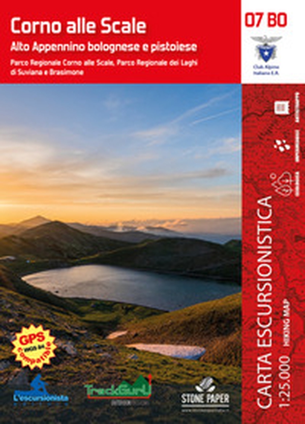 Corno alle Scale. Carta dei sentieri 1:25000. Alto Appennino Bolognese e Pistoiese - Librerie.coop