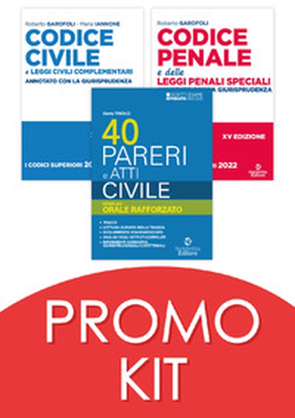 Kit esame avvocato speciale praticante 2022/2023: Codice civile-Codice penale-40 pareri di diritto civile - Librerie.coop Kit esame avvocato speciale praticante 2022/2023: Codice civile-Codice penale-40 pareri di diritto civile - Librerie.coop