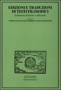 Edizioni e traduzioni di testi filosofici. Esperienze di lavoro e riflessioni - Librerie.coop