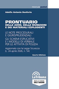 Prontuario delle armi, delle munizioni e dei materiali esplodenti - Librerie.coop