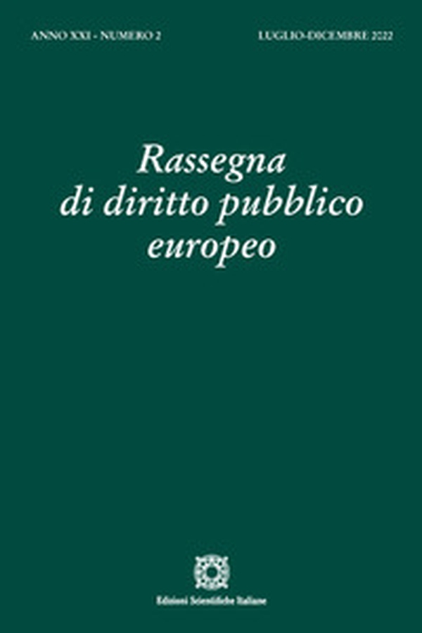 Rassegna di diritto pubblico europeo - Vol. 2 - Librerie.coop Rassegna di diritto pubblico europeo - Vol. 2 - Librerie.coop