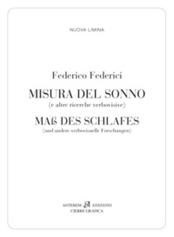 Misura del sonno. (e altre ricerche verbovisive) - Librerie.coop