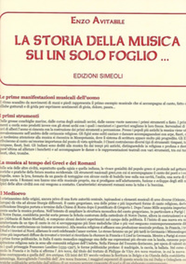La storia della musica su un solo foglio... - Librerie.coop La storia della musica su un solo foglio... - Librerie.coop