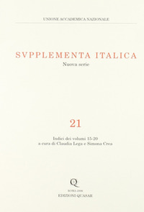 Supplementa italica - Librerie.coop Supplementa italica - Librerie.coop