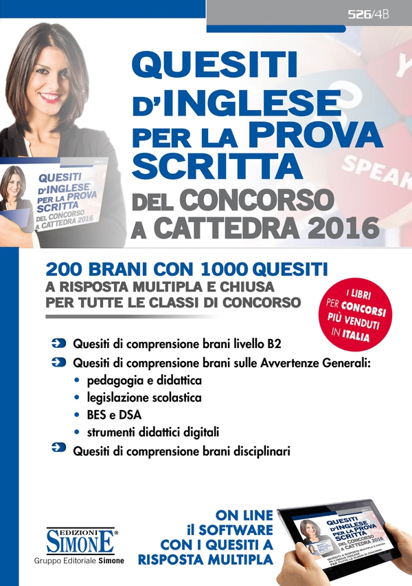 Quesiti d'Inglese per la prova scritta del Concorso a Cattedra 2016 - Librerie.coop Quesiti d'Inglese per la prova scritta del Concorso a Cattedra 2016 - Librerie.coop