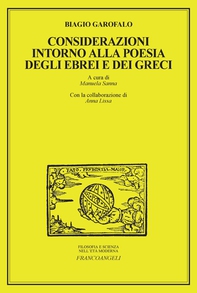 Considerazioni intorno alla poesia degli Ebrei e dei Greci - Librerie.coop Considerazioni intorno alla poesia degli Ebrei e dei Greci - Librerie.coop