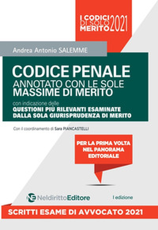 Codice penale annotato con le sole massime merito - Librerie.coop Codice penale annotato con le sole massime merito - Librerie.coop