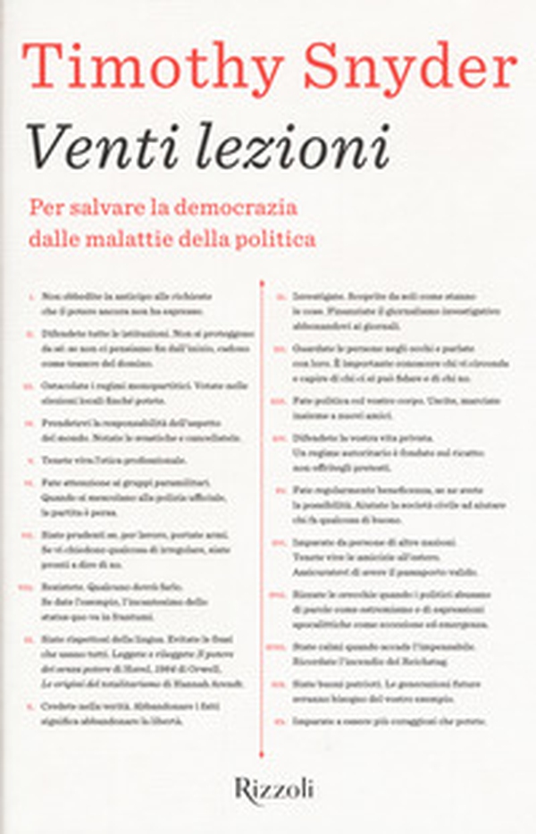 Venti lezioni. Per salvare la democrazia dalle malattie della politica - Librerie.coop Venti lezioni. Per salvare la democrazia dalle malattie della politica - Librerie.coop